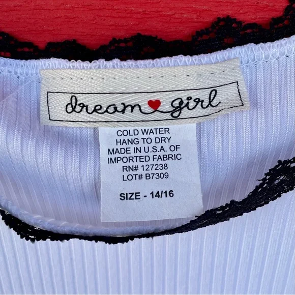 🟩 Dream Girl love bling lace ribbed short sleeve t-shirt - Picture 5 of 8